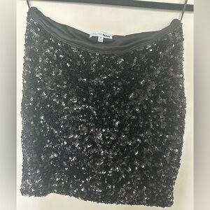 Fashion Nova Black Sequin Pencil Skirt